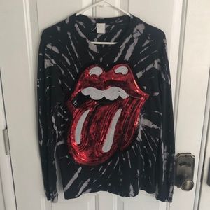 MadeWorn Rolling Stones Sequin Logo Tee